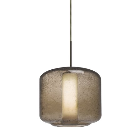 Besa Lighting Niles 10 Cord Pendant, Smoke Bubble/Opal, Bronze, 1x60W Incandescent 1JT-NILES10SO-BR